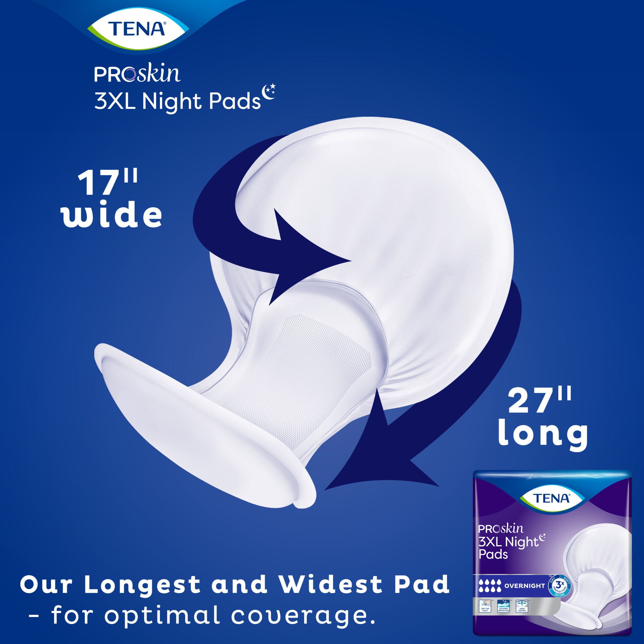 Tena ProSkin 3XL Incontinence Pads, Overnight Absorbency, 24 Ct - image 4 of 13