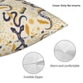 thumbnail image 4 of Rateoe Snake And Floral Pattern Throw Pillow Cover Premium Pillow Stuffer Sham Square for Decorative Cushion Bed Couch Sofa(Pillow insert not included), 4 of 8