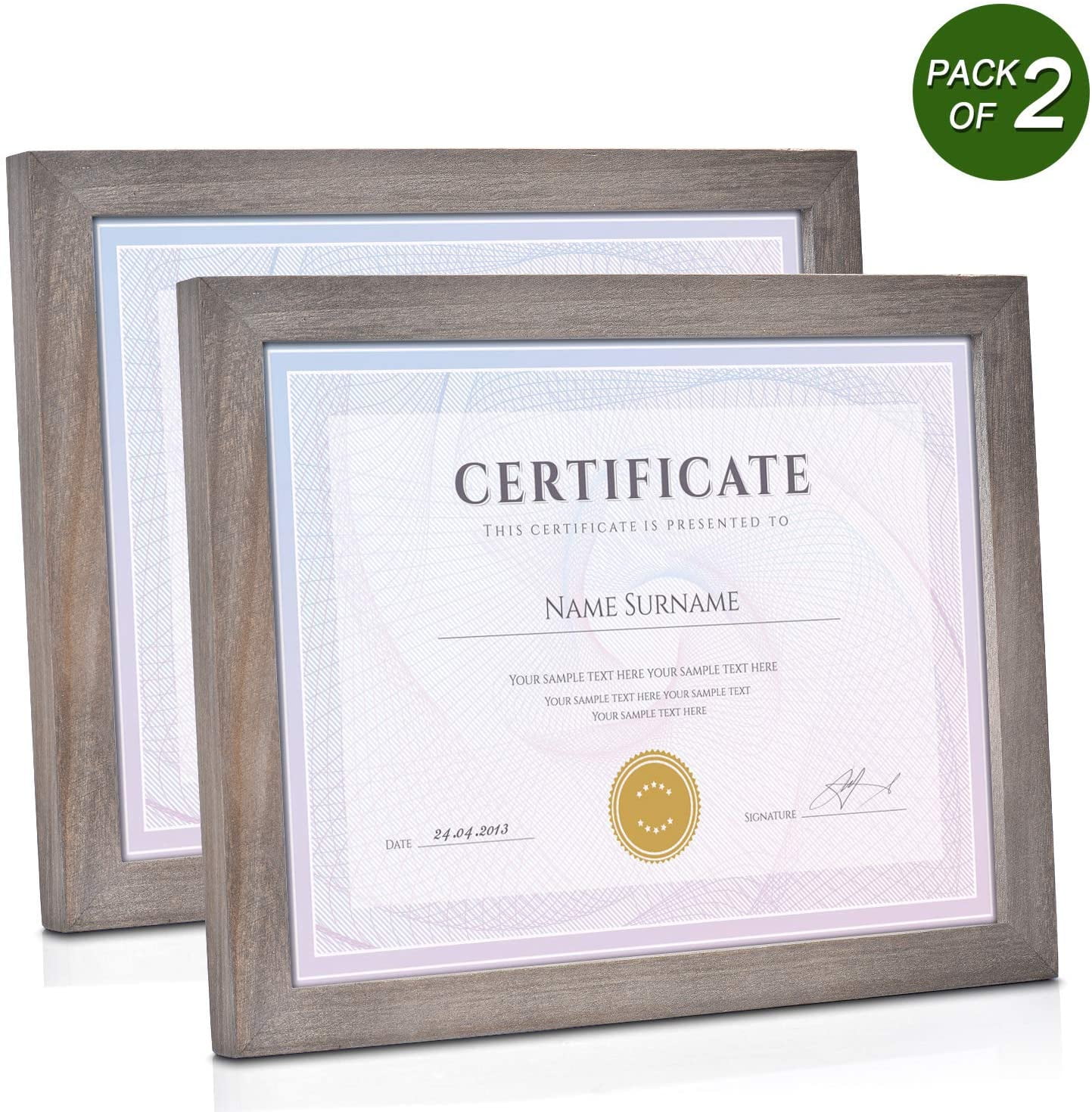 8 Pack 8.5x11 Aluminum Picture Frame for Certificate Document Photo Wall/Table 