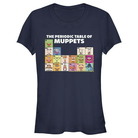 Junior's The Muppets Periodic Table of Muppets  Graphic Tee Navy Blue X Large