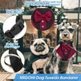 thumbnail image 3 of Adjustable collar is suitable for small, medium and large dogs and cats, formal dog triangle tie, Black and white stripe triangle towel set S, 3 of 5