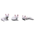 thumbnail image 2 of oshhni 3 Pieces Garden Miniature Figurines Garden Decor Decorative Craft Animal Statues Resin Sculptures for Garden Lawn Outside White, 2 of 9