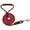 Red, variant on Heavy Duty Nylon Rope Dog Leashes with With comfortable and durable leather handles, handmade dog leash using strong Nylon rope for Small Medium and Large Dogs