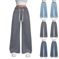 thumbnail image 2 of CHCNHAC Jeans à Jambes Larges pour Femmes 2025 Taille Haute Extensible Jeans à Jambes Droites Mode Couture avant Pantalon en Denim Ample Rétro Y2k, 2 of 5