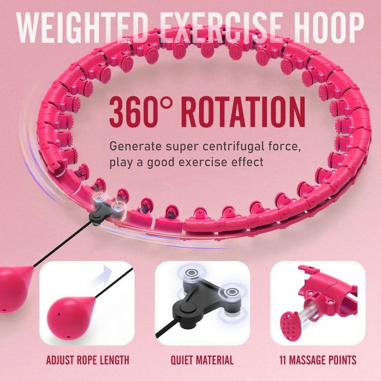 Arsvita Quiet Weighted Hula Hoops Detachable Hoops, Smart