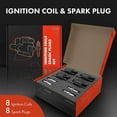 thumbnail image 2 of A-Premium Set of 8 (Red) Round Ignition Coil Pack and Iridium Spark Plugs Compatible with Chevrolet Silverado GMC Sierra 1500 2500 Tahoe Yukon Buick Cadillac Hummer, 2 of 9