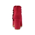 thumbnail image 4 of Unique Bargains Bottines à Talon Bloc à Volants pour Femme Rouge (Taille 9,5), 4 of 8