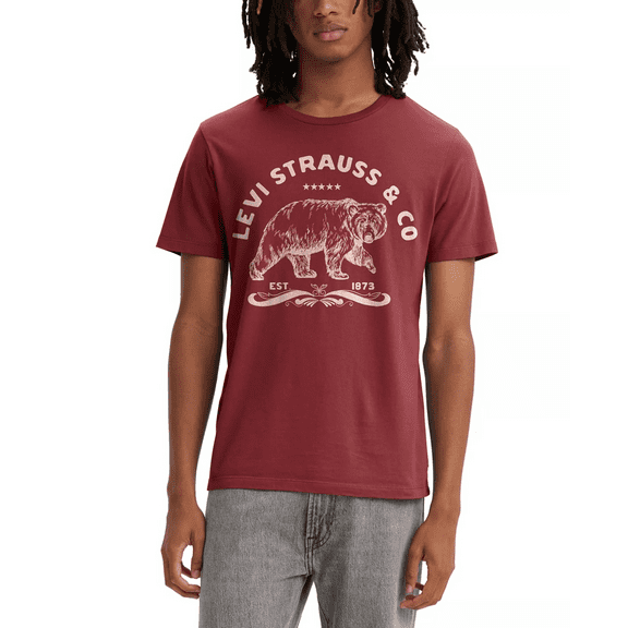 Levi's BIG BEAR RHYTHMIC RED Men's Classic Graphic T-Shirt, US Small