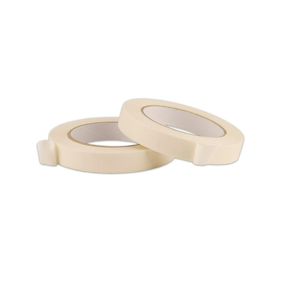 LICHAMP Masking Tape 3/4 inch, 2 Pack General Purpose Masking Tape Beige, White Masking Paper for Painting, Arts, Crafts, 3/4 inch x 55 Yards x 2 Rolls (110 Total Yards)