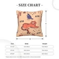 thumbnail image 4 of Square Throw Pillow Covers with Core, Tiger Deer Illustration Pillows for Sofa Beds, 16"x16", 4 of 9