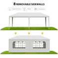 thumbnail image 2 of HomGarden 10x20FT Outdoor Gazebo Canopy Wedding Party Tent  W/ 6 Removable Walls, 10' W, White, 2 of 11
