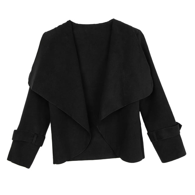 Chaqueta de Punto de Lana Baoblaze Manga Larga Frente Abierto Estilo Moderno L