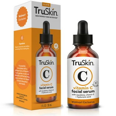 TruSkin Vitamin C Facial Serum, Anti-Aging Blend for Brighter-Looking Skin with Soothing Squalane, 1 fl oz