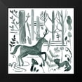thumbnail image 2 of Wang, Melissa 12x12 Black Modern Framed Museum Art Print Titled - Forest Animals I, 2 of 5