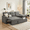 Grey, variant on Convertible Sleeper Sofa Bed 86" L Shaped Sectional Couch with Pull Out Bed & Reversible Storage Chaise, Modern Linen Fabric Sofa Couch for Living Room Apartment (Black)