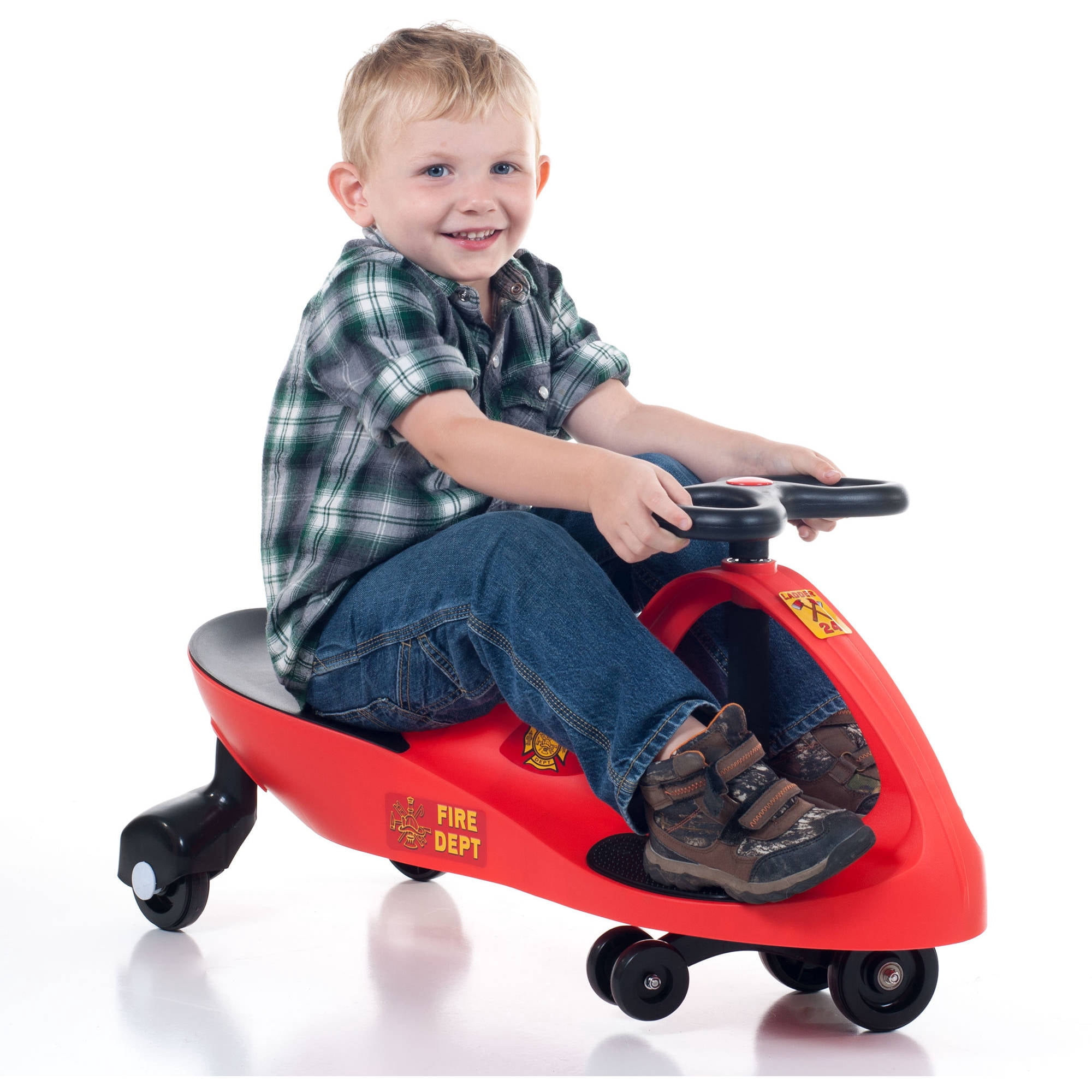 Rockin' Rollers Fire Truck Ride on Toy Wiggle Car Foot-to-Floor Ride-On
