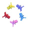 thumbnail image 2 of Tapones de vino de silicona, tapón colorido para botella de vino, paquete de 12 tapones selladores al vacío reutilizables con tornillos para licor, 2 of 5