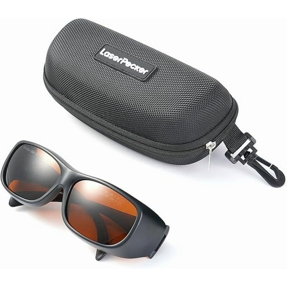 LaserPecker Safety Glasses, Polycarbonate Laser Protective Goggles for 180–532nm & 900–1080nm Engraving Machines & Red Light Therapy