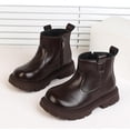 thumbnail image 6 of CYRBOKO Girls Ankle Boots, Holiday Non-slip Winter Casual Girls Booties Girls Shoes Brown Size 12.5 (Little Kids), 6 of 7