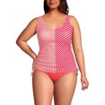 thumbnail image 3 of Lands' End Women's Plus Size Chlorine Resistant Adjustable Underwire Tankini Swimsuit Top, 3 of 3