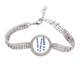 thumbnail image 1 of Planta de flor de lavanda azul Pulsera de tobillera de cadena de tenis, joyería de diamantes, 1 of 3