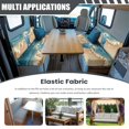 thumbnail image 3 of FOR U DESIGNS Beach Turtle Starfish Print RV Dinette Cushion Covers Stretch Replacement Camper Cushion Slipcover Scratch-resistant RV Couch Cover, 1 Backrest Covers and 1 Bench Covers, 3 of 7