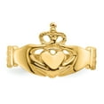 thumbnail image 5 of 14K Yellow Gold Ring Band Themed Polished Claddagh, 5 of 5