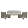thumbnail image 2 of Grenada 4 Piece Outdoor Gray Fabric and Wicker Conversation Set, 2 of 6