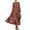 Brown Floral, variant on Plus Size Long Sleeve Dress for Curvy Women 2x Brown Floral Long Dresses V Neck Ruffle Flowy Spring Fall Cocktail Party Dresses Maxi Dress With Pockets 2XL 18W 20W