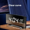 thumbnail image 4 of XYRSRUW Multifunctional Intelligent Digital Mirror Clock, Stylish LED Alarm Clock with Large Screen Display, Silent Electronic Desk Clock for Home Use(White), 4 of 7