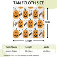 thumbnail image 2 of Happy Halloween Tablecloth with Elastic Edge Waterproof Spillproof Pumpkin Spooky Square Tablecolths Table Cover for Halloween Birthday Wedding Graduation (34x34in), 2 of 6