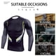 thumbnail image 5 of Camisas de compresión de manga larga para hombre, cuello redondo, estampado raglán, elástico, secado Abanopi Camisetas deportivas, 5 of 7