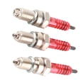 thumbnail image 3 of 3 UDS 3" x 0,75" X 0,47" BUJía D8TC 3 Electrodos Bujía De Metal Rojo Para CG 125 150 200CF250 Motocicleta Scooter ATV Quads, 3 of 7