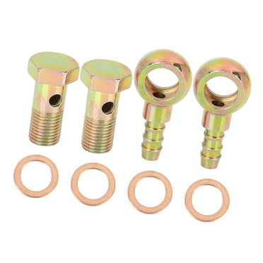 Unique Bargains 12mm Banjo Hose Barb Bolt Fittings Banjo Bolt for Motorcycle 2 Sets