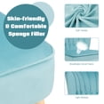 thumbnail image 5 of Topbuy Velvet Armless chair & Ottoman Set Leisure Sofa Chair with Footstool Green, 5 of 8
