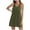 Olive Green, variant on HBYJLZYG Women Plus Size Sundresses Summer Casual Sleeveless Solid T-Shirt Dress Swing Tank Tops Dresses Beach Cover Up Dresses