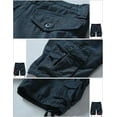 thumbnail image 4 of Matchstick Men Loose Solid Cargo Shorts with 8 Pockets, 4 of 7