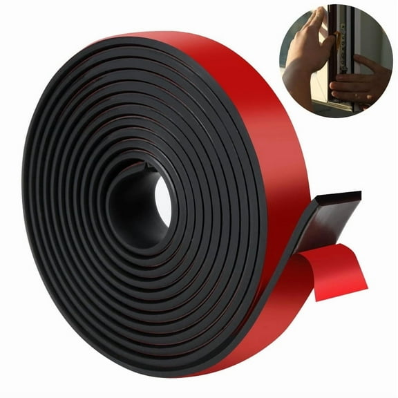 UHIAGREE Neoprene Rubber Strips,Rubber Strips with Self Adhesive Backing(1"Widex0.12"Thickx10'Long)