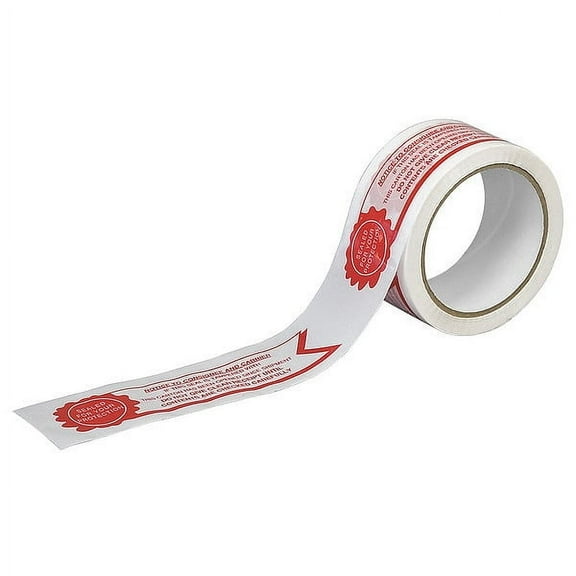 Tapecase Carton Sealing Tape,Red/White,2In x 55Yd 15C760