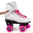 thumbnail image 2 of Cal 7 Soft Boot Roller Skate, Retro Fashion High Top Design in Faux Leather for Indoor & Outdoor (Pink, Youth 5 / Women's 5), 2 of 8