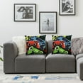 thumbnail image 2 of BANET Pack of 2 Decorative Throw Pillow Covers,Gaming Square Set for Couch Sofa Bedroom Living Room,Modern Game Console Controller Red Blue Pillowcases 18x18in, 2 of 7