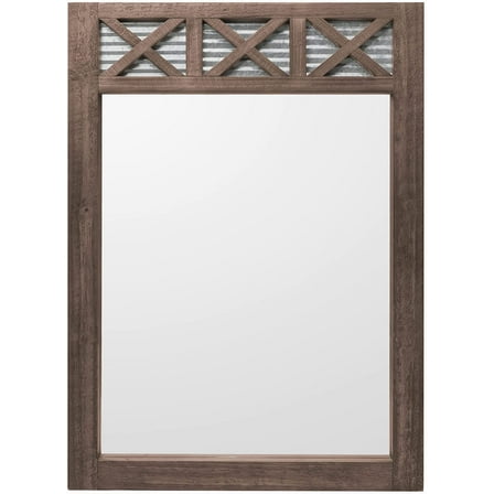 Autumn Alley Farmhouse Bathroom Mirror - Rustic Mirror - Vanity, Bathroom & Bedroom Mirror Wall - Small Size: 20" x 28", Brown