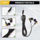 thumbnail image 5 of 1.1M Reflective Fiber Cloth Line Noise Isolating Stereo In-ear Earphone Earbuds Headphones with 3.5, 5 of 5