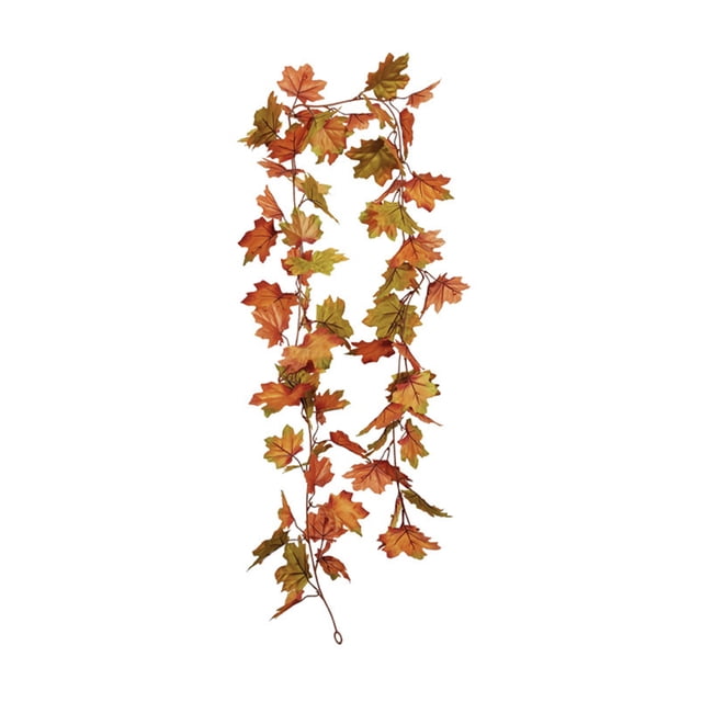 2026 Hot!Fall Decor Festival Simulation Maple Leaf Rattan Decoration Christmas Party Wall Hanging Maple Leaf Rattan