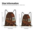 thumbnail image 4 of Bingfone Log Cabin Inside Drawstrings Backpacks Bags For Men Women Gym Drawstrings Bag, 4 of 9