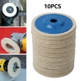 thumbnail image 1 of Chendee 10Pcs Wool Polishing Wheel Buffing For Pads 100Mm Angle Grinder Felt Polishing Disc, 1 of 9