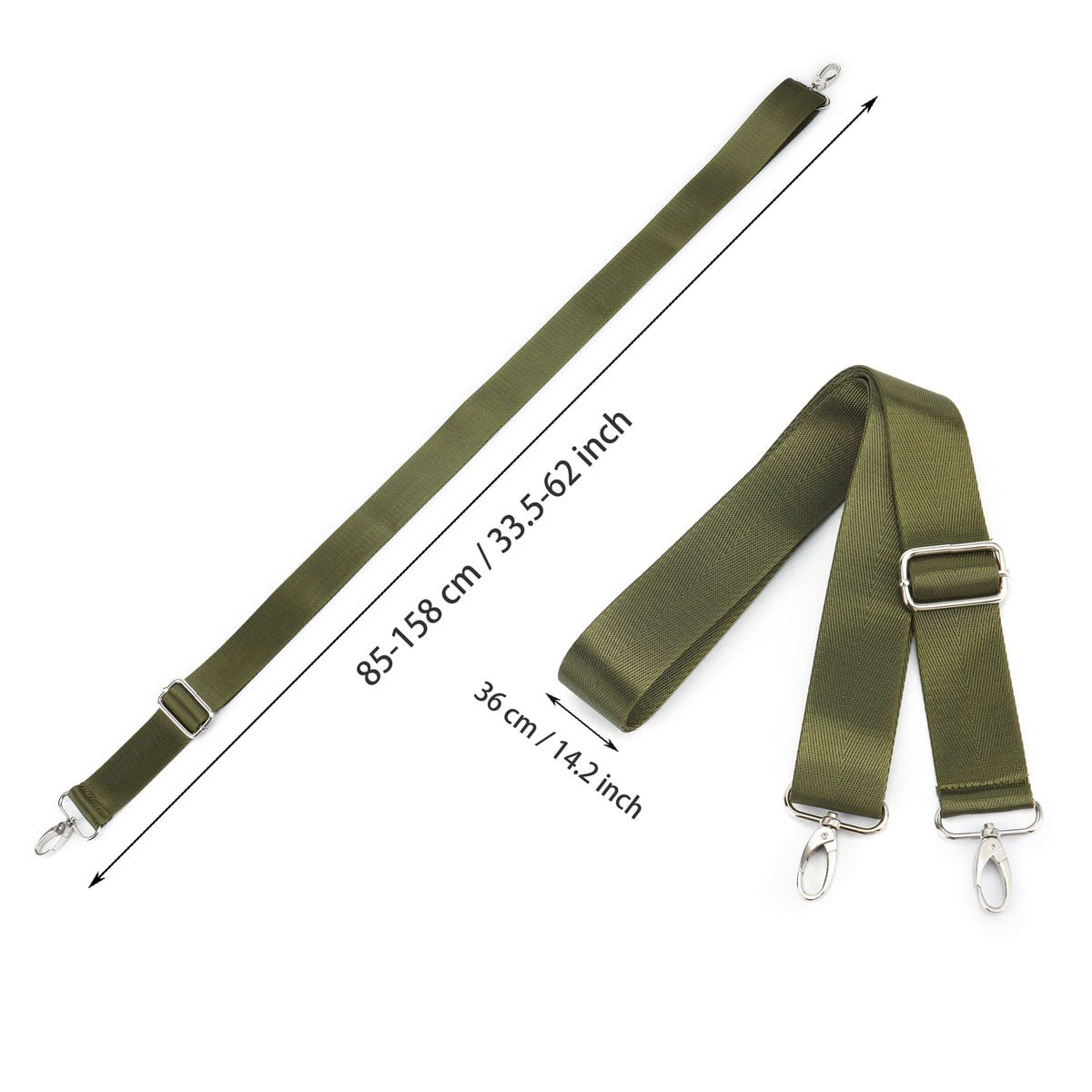 Smrinog Adjustable Bag Straps Nylon Wide Shoulder Belt Replacement Handbag Purse  Straps 