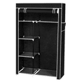 thumbnail image 5 of Tcbosik Portable Closet Wardrobe with Non-Woven Fabric Cover, 64"H Clothing Organizer with Side Pocket, Hanging Rod and Storage Shelves for Bedroom, Easy Assembly, Black, 5 of 7