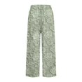 thumbnail image 5 of Women's Casual Pants Women'S Floral Embroidered Lace Printed Loose Pocket Patchwork Casual Pants,Green Women's Casual Pants XXL, 5 of 5