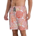 thumbnail image 2 of Fuzoiu Corals Print Men's Beach Shorts,Men's Swim Trunks,Quick Dry Board Shorts with Pockets,Men's Bathing Suits for Surfing, Running, and Casual Wear-Large, 2 of 6